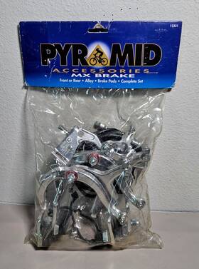 Pyramid Accessories 072774123315 Vtg Old Skool Bmx Bike Alloy Levers Cables Calipers Sets Alhonga Taiwan