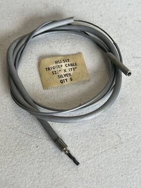 Hsj.517 Raleigh Nos Sturmey Archer 3 Speed Trigger Cable Silver Ribbed Housing