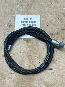 Rkj-103 Raleigh Nos Front Brake Cable Black Ribbed Housing Sports Chopper