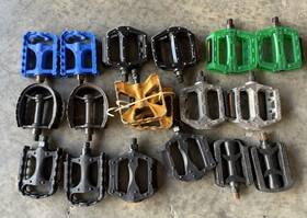 Red Line Vp-910 9 X Bmx Freestyle Platform Pedals Lot 1/2 Inch And 9/16 / Old/mid School-redline