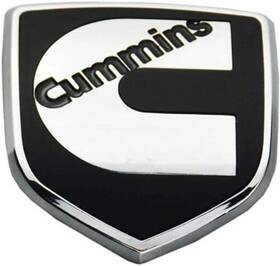 Reopeai 717097175923 1pcs Compatible With Head Front Cummin Emblem 3d Badge Nameplate Chrome Black