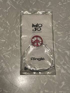 6589 Ringle Vintage Mojo Peace Sign Red Cantilever Brake Cable Hanger Straddle