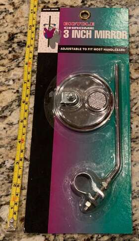 73072 Royce Union Vintage Bicycle Chrome 3 Inch Mirror 1994 New In Package Nos #73072