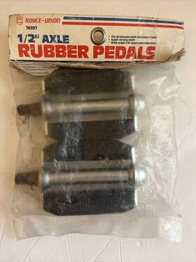 74997 Royce-union New Nos Old School Bmx 1/2 Inch Axle Rubber Pedals Bicycle 80s
