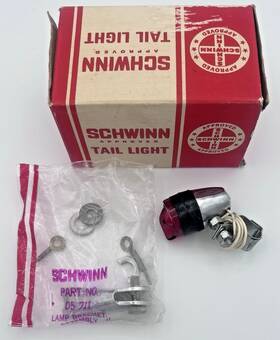04175 Schwinn Vintage Bicycle Tail Light In Original Box #04175 West Germany Flawed