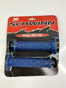 Schwinn 04684 Vintage 1997 Stinger Bmx Grips Glitter Blue Htf