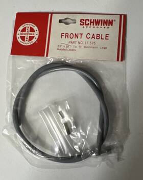 17-575 Schwinn Vtg Nos New Front Brake Cable With Housing Hooded Levers 23x18 Inch