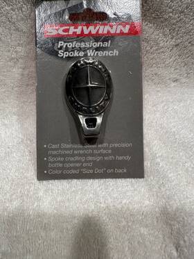 71895 Schwinn Vintage Professional Centennial Spoke Wrench New Black Dot .127 Inch