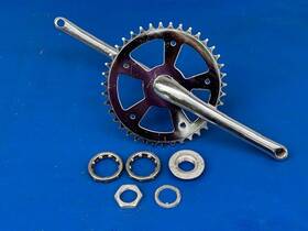 79-phantom-cranks Schwinn 1979 Bmx Phantom Scrambler 165mm Crank Arms Crankset With Sprocket Hardware