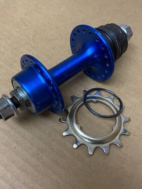 Gt04514 Shimano 36h Blue Rear Hub Nice Vintage Bmx