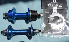 Hb-dx25 Shimano 36h Bmx Hubs Pair Dx 1981 Nos Blue Cassette Freewheel Cog Old School Mx