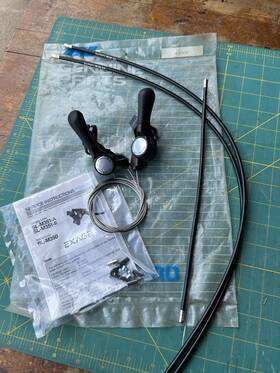 Shimano Sl-m351 Nos Vintage Exage Trail Thumb Shifters 3 X 6 Speed Sis Mountain