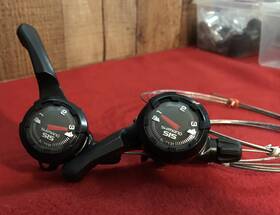 Sl-ty31 Shimano Nos Dual Sis Index Bicycle 3 Speed Thumb Levers Shifter Set