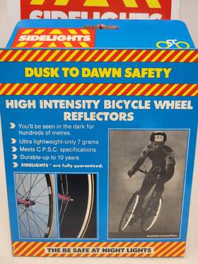 Sidelights 313309111119 Vintage Nos Bicycle Reflectors With Original Store Display Case 12