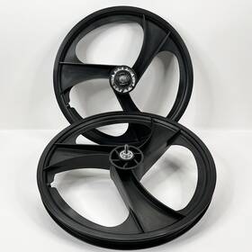 Sf-mx30 Skyway Sw20bmx 3 Spoke Mag Wheels Black 1st Generation 20 Inch Old School Bmx With Vtg