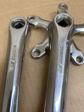 Gt04776 Sugino At 110 Bcd Chrome Plated Rare Cranks 170 Mm Vintage Bmx