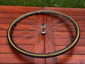 M19a Sun Vintage Front Bike Wheel Rim Shimano 600 Tri Color Hub 700c Tubular 32h