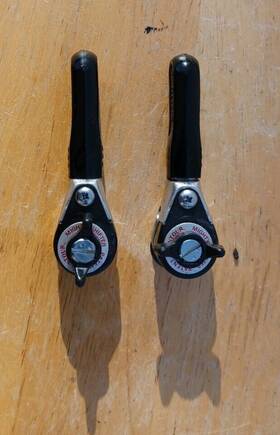 Ld-1000 Suntour Early Dlw Downtube Shifter Set For Friction - Braze On