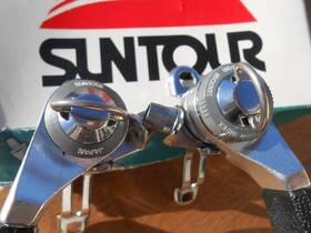 Sl-5000-ch Suntour Vintage 5000 Thumb Shifter Levers Set New Cables Housing 6 Spd Friction