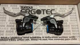 Suntour Sl-es20-r7/l Nos Ergotech Es For Shimano Shifter Brake Lever Set 3 X 7 Nib Vintage
