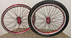 T-1000 Odessey Vintage Red Odyssey Bmx Rims Gt Mohawk Spoke Hubs