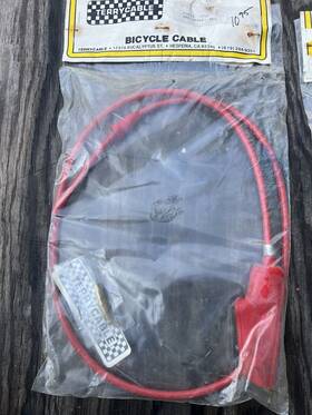 7306 Terrycable Original Vintage Bmx Brake Cable Nice Red Part#7306 Nos