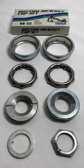 Bb-22 Tioga Nos Vintage Bottom Bracket Cup Set 24t Bmx Japan Tange Seiki 80s