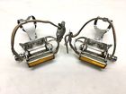Top-run Kyokuto Vintage Japanese Bicycle Pedals With Verma Riviera Toe Clips