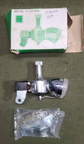 77-28-040 Tour Mate Nos Headlight Generator Dynamo Road Touring Bicycle Ibm New