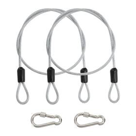 Uxcell 679209281833 2pcs 2 Ft X 1/8 Inch 3mm Security Cable Braided Stainless Steel Coated Transparent