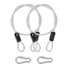Uxcell 679209281918 2pcs 2 Ft X 3/16 Inch 4mm Security Cable Braided Stainless Steel Coated Transparent