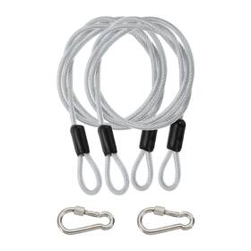 Uxcell 679209281949 2pcs 5 Ft X 3/16 Inch 4mm Security Cable Braided Stainless Steel Coated Transparent
