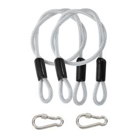Uxcell 679209281994 2pcs 2 Ft X 3/16 Inch 5mm Security Cable Braided Stainless Steel Coated Transparent