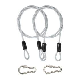 Uxcell 679209282007 2pcs 3 Ft X 3/16 Inch 5mm Security Cable Braided Stainless Steel Coated Transparent