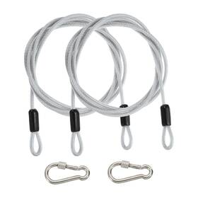 Uxcell 679209282045 2pcs 7 Ft X 3/16 Inch 5mm Security Cable Braided Stainless Steel Coated Transparent