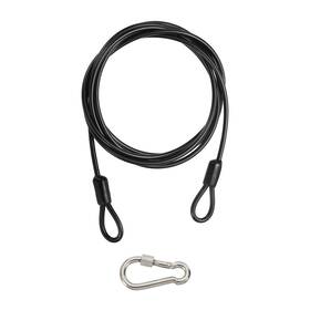 Uxcell 679209282397 10 Ft X 3/16 Inch 4mm Security Cable Braided Stainless Steel Coated Black