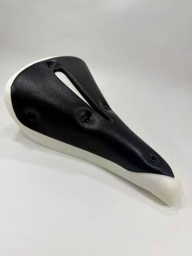 Velo Vl-158 1989 Trick Top Style Seat White Black Padded Old School Bmx Hutch Og