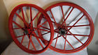 Hard-2-find " Vintage Magalloy Pair Rims Schwinn Red Lester 17 Bmx