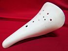 Vintage Persons White Track Racer Bmx Seat Old School Trackracer