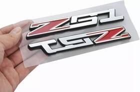 Vxntpart Sal-z51-2 2pcs Z51 Emblems Car Badge 3d Nameplate Letter Compatible With C5 C6 Chrome Red