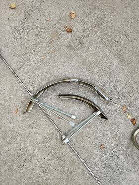 Mw20f Wald 2 Vintage 20 Inch Steel Chrome Bicycle Fender - Front/ Rear