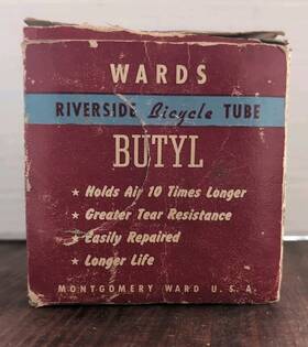 60-3305 Wards Vtg Butyl Riverside Bicycle Tube 26x 2.125 Montgomery Ward Usa Nos