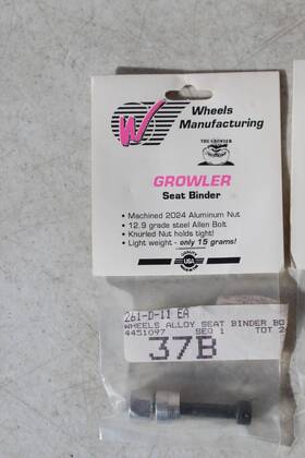 261-d-11 Wheels Manufacturing Nos Growler Seat Binder Bolt 2024 Alum Nut 15g Als-s Silver