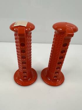 012-oc Winners Circle Vintage 1980 S Bmx Racing Grips Octopus 7/8 Inch Red Usa Htf