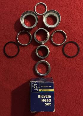 2745 Yst Professional 1980s Headset Blue Bmx Head Set #2745 Race Vintage Nos