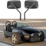 Black Pair Rectangle Motorcycle Rearview Mirrors M10 For Vanderhall Auto. Fixed Price $31.04.