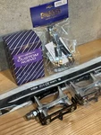 Mks Custom Nuevo - Track Bike Pedal Set Njs Fit Straps W/toe Clips. Fixed Price $215.00.
