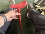 Uni-seat Red Bmx Bike Saddle Banana Style Plastic With Seatpost. Fixed Price $50.00.