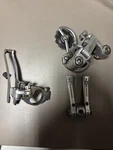 Shimano Golden Arrow Front And Rear Derailleur Set With Downtube Shifter. Fixed Price $38.00.