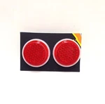 Two (2) Sunlite 1" Mini Red Reflectors W/ Wing Nut Bike Bicycle Safety New. Fixed Price $7.95.